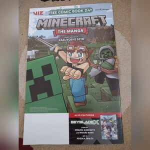 Minecraft Manga & Beyblade X Comic Book 2025 FCBD Manga Viz New